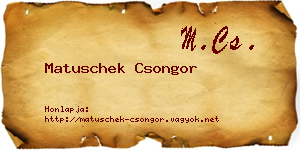 Matuschek Csongor névjegykártya